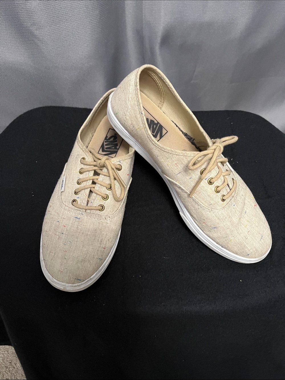 Vans Low-Top Sneakers in Natural Beige Canvas